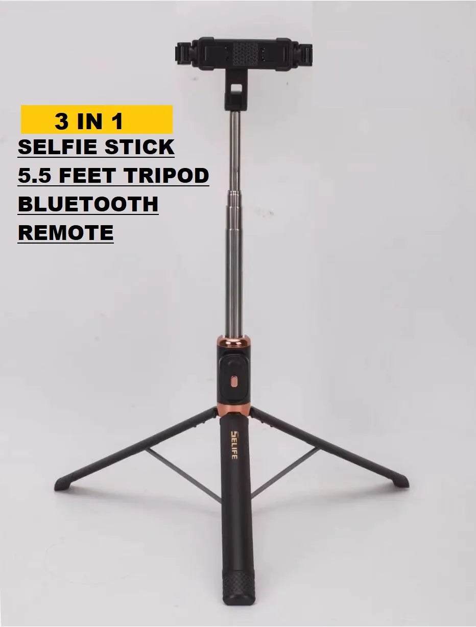 Monopod JC-18H Live Stream Phone Stand with Mirror LED Selfie Stick Phone Holder Bluetooth Remote Control 1.7m JC18H