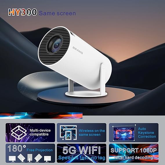 HY300 Auto Portable Mini Projector